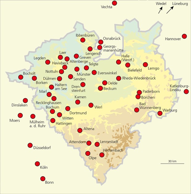 Karte der Wohn- bzw. Arbeitsorte der GeKo-Mitglieder